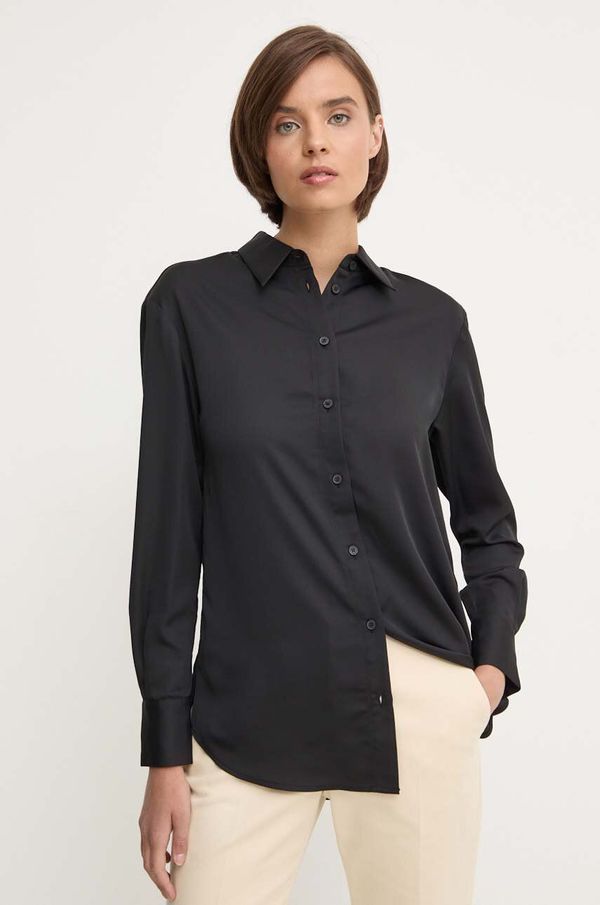Calvin Klein Košulja Calvin Klein za žene, boja: crna, regular, s klasičnim ovratnikom, K20K207584