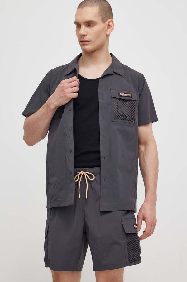 Columbia Košulja Columbia Painted Peak za muškarce, boja: siva, regular, s klasičnim ovratnikom, 2074541