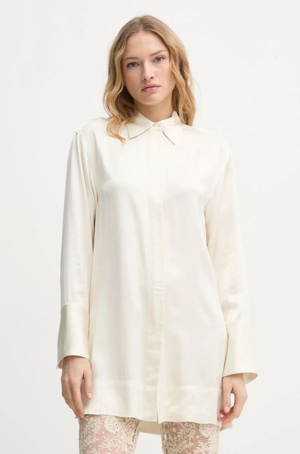 Day Birger et Mikkelsen Košulja Day Birger et Mikkelsen Lea za žene, boja: bež, relaxed, s klasičnim ovratnikom, DAY65243793