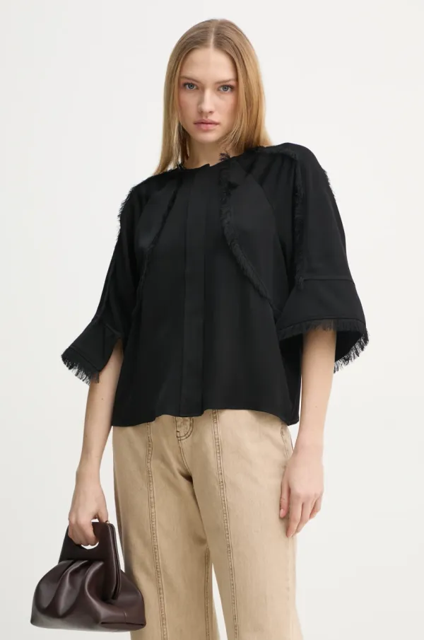 Day Birger et Mikkelsen Košulja Day Birger et Mikkelsen Zelie za žene, boja: crna, relaxed, DAY65243774