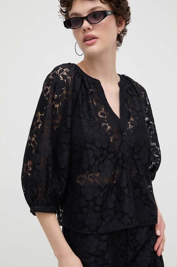 Desigual Košulja Desigual DHARMA za žene, boja: crna, 24SWBW02