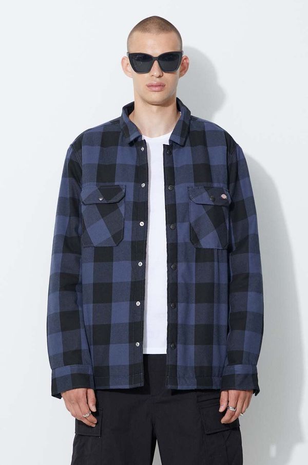 Dickies Košulja Dickies za muškarce, boja: tamno plava, regular, DK0A4XGRNV0-NAVY