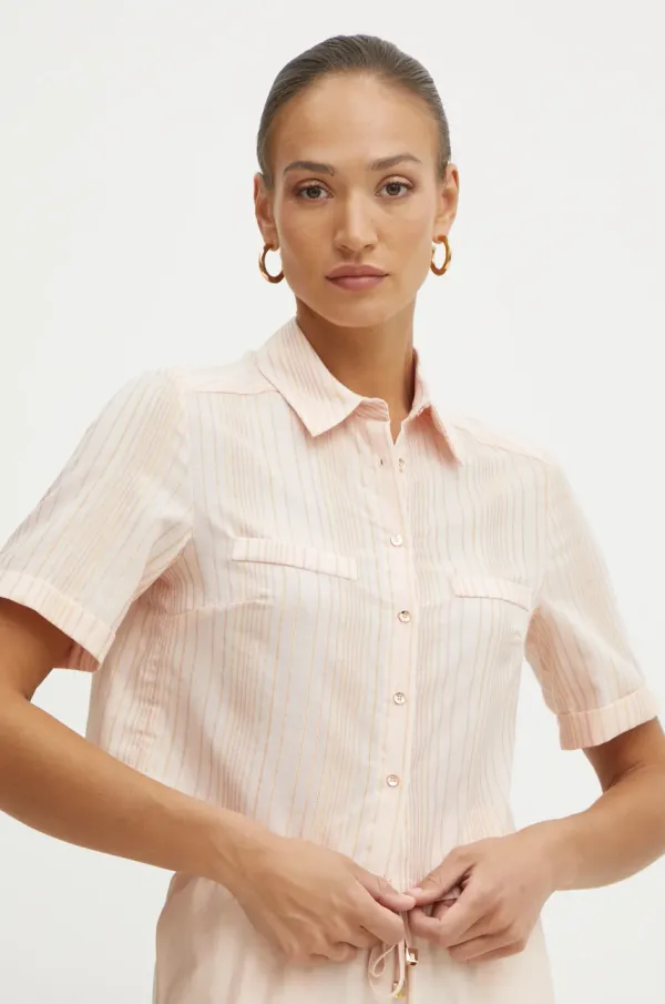 Fracomina Košulja Fracomina za žene, boja: bež, regular, s klasičnim ovratnikom, FS25ST6004W78601