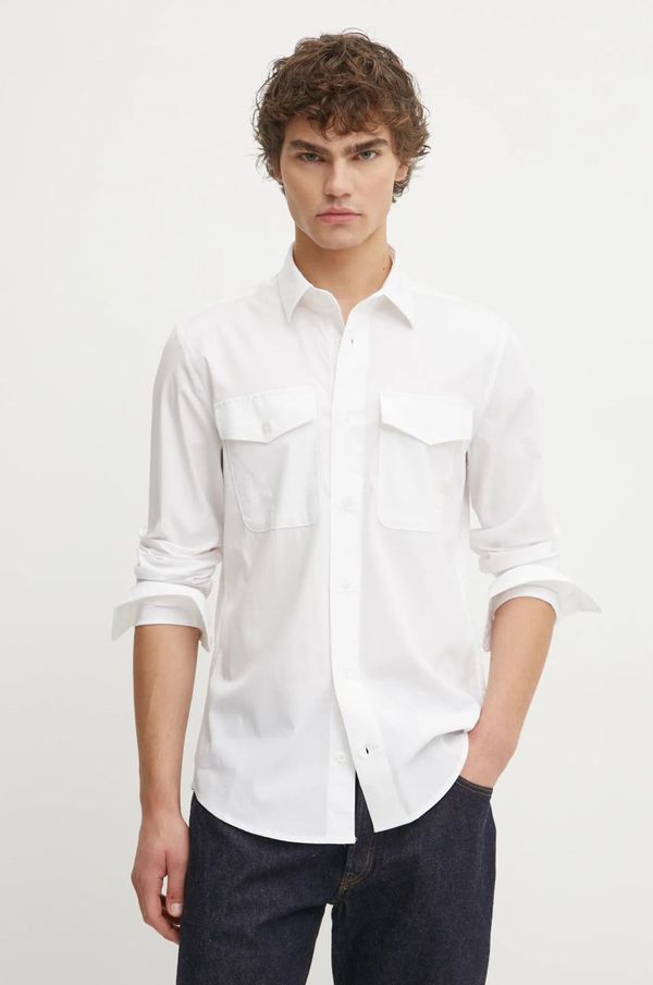 G-Star Raw Košulja G-Star Raw za muškarce, boja: bež, slim, s klasičnim ovratnikom, D24963-D701