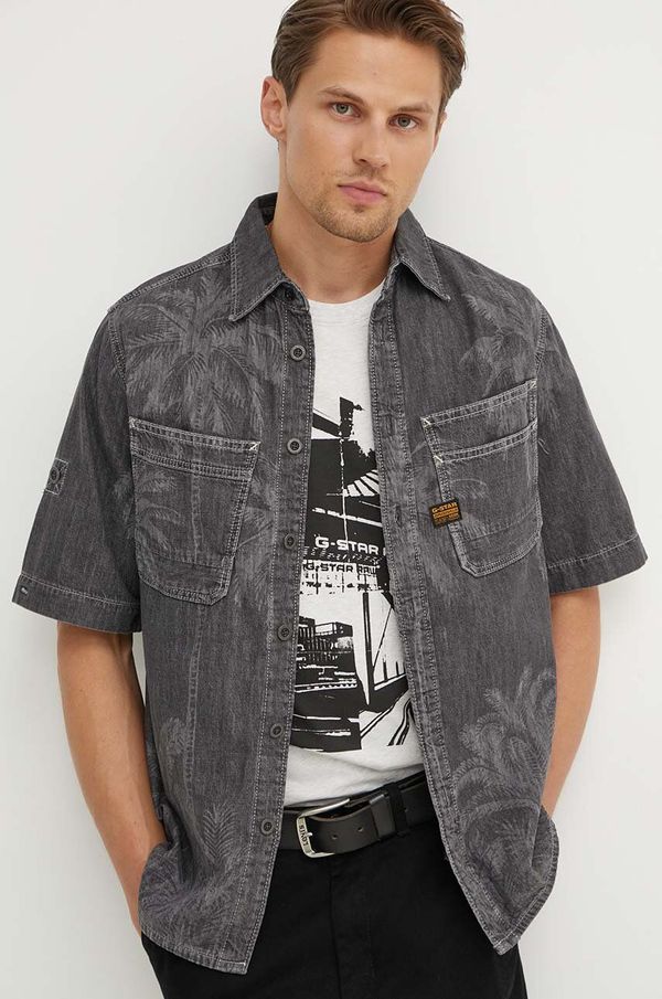 G-Star Raw Košulja G-Star Raw za muškarce, boja: siva, regular, D24602-D540