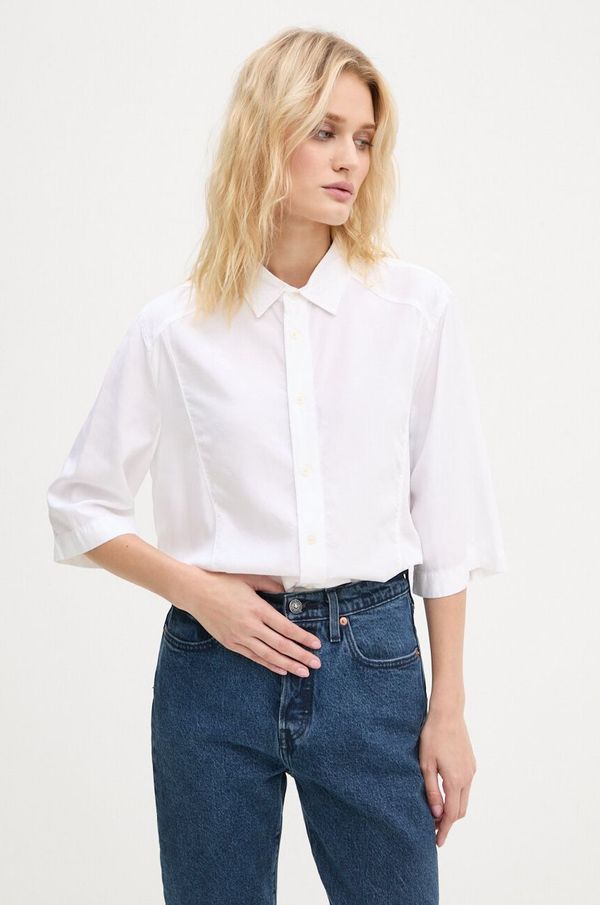 G-Star Raw Košulja G-Star Raw za žene, boja: bijela, regular, s klasičnim ovratnikom, D25240-4304