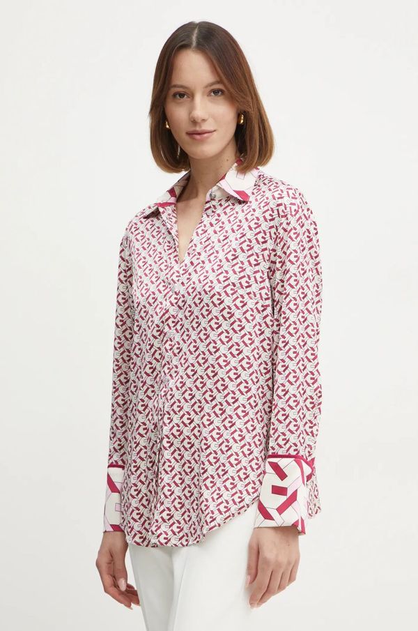 Guess Košulja Guess ALEXANDRA za žene, boja: bež, regular, s klasičnim ovratnikom, W4YH47 WF1T2