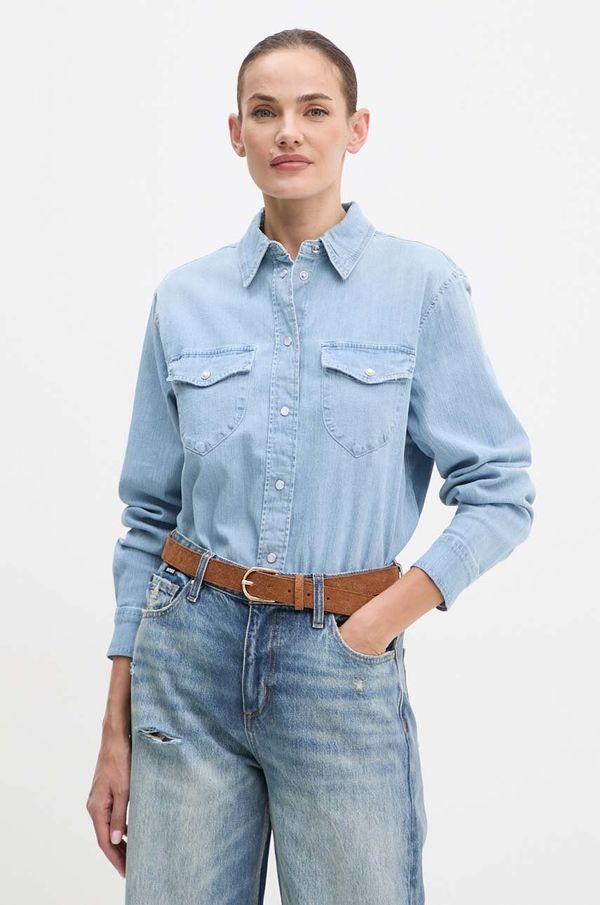 Guess Košulja Guess WAIMA za žene, regular, s klasičnim ovratnikom, W4YH24 D3PF5