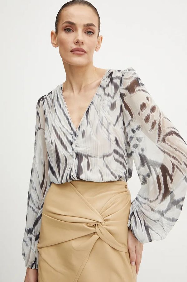 Guess Košulja Guess za žene, boja: bež, regular