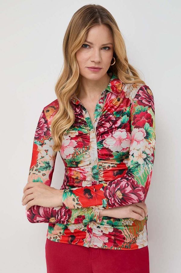 Guess Košulja Guess za žene, slim, s klasičnim ovratnikom