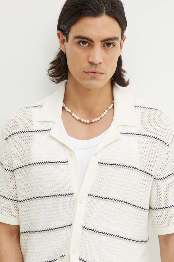 Hollister Co. Košulja Hollister Co. za muškarce, boja: bež, relaxed, KI320-4026