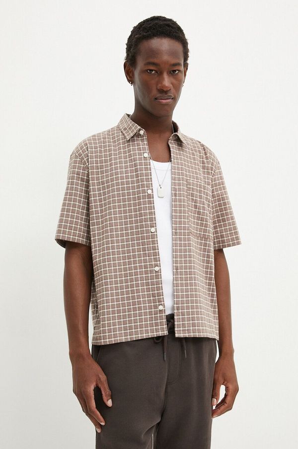 Hollister Co. Košulja Hollister Co. za muškarce, boja: smeđa, regular, s klasičnim ovratnikom, KI325-4069