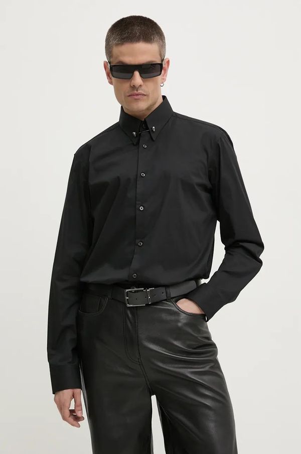 Hugo Košulja HUGO za muškarce, boja: crna, regular, s klasičnim ovratnikom, 50524838