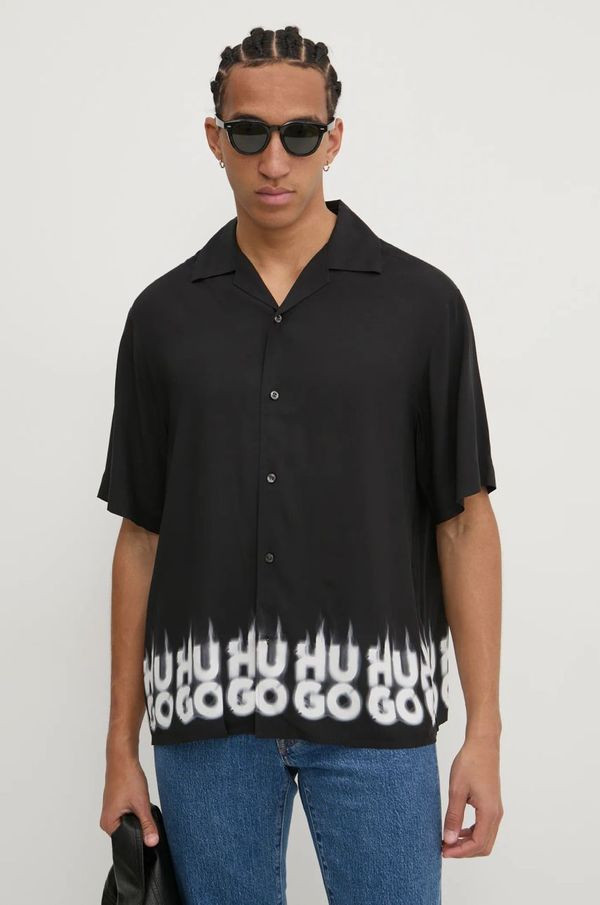 Hugo Košulja HUGO za muškarce, boja: crna, relaxed, 50534254