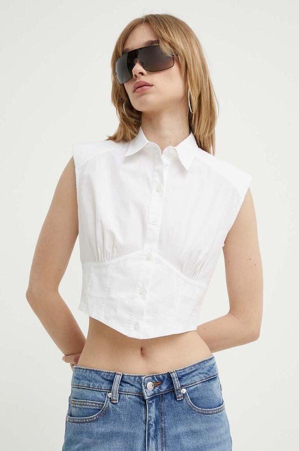 Hugo Košulja HUGO za žene, boja: bijela, slim, s klasičnim ovratnikom, 50515422