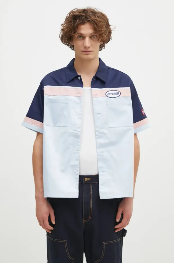 Icecream Košulja ICECREAM Diner Shirt za muškarce, relaxed, s klasičnim ovratnikom, IC24317