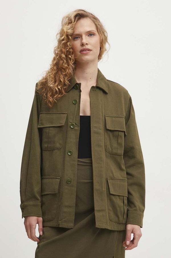 Answear Lab Košulja-jakna Answear Lab boja: zelena, za prijelazno razdoblje