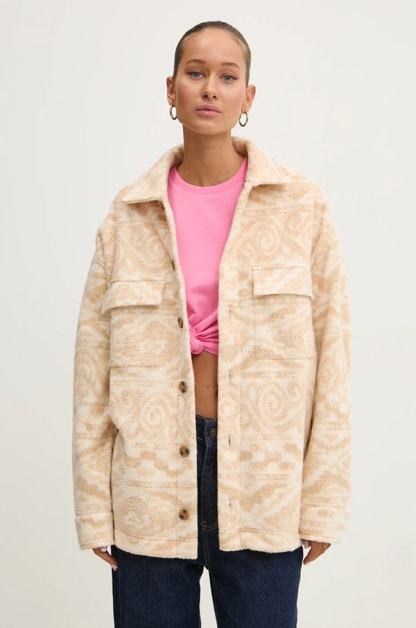 Billabong Košulja-jakna Billabong Happy Camper Shacket boja: bež, za prijelazno razdoblje, ABJFT00417