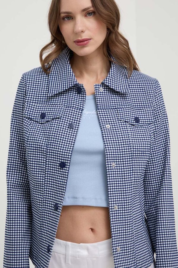 Guess Košulja-jakna Guess boja: tamno plava, za prijelazno razdoblje