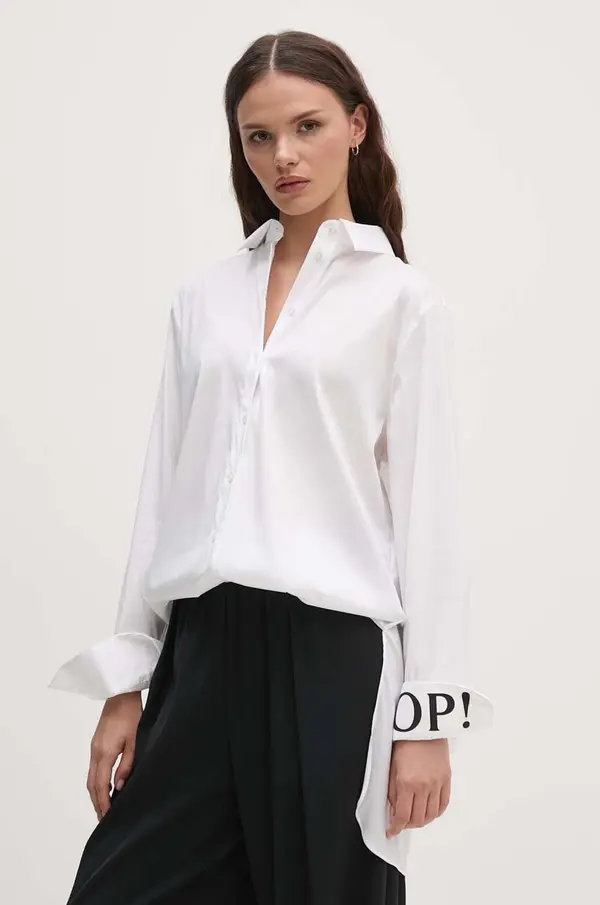 Joop! Košulja Joop! za žene, boja: bijela, regular, s klasičnim ovratnikom