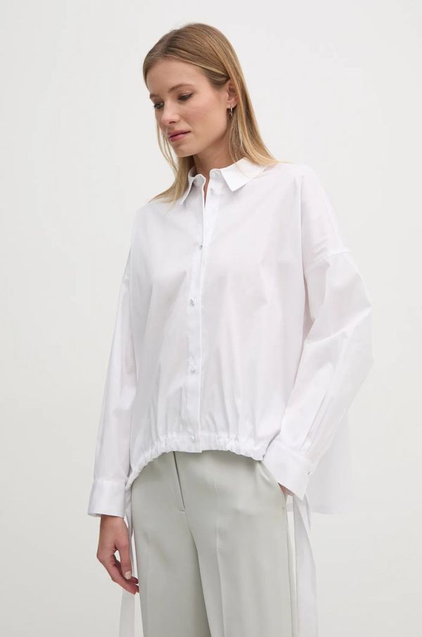 Joop! Košulja Joop! za žene, boja: bijela, relaxed, s klasičnim ovratnikom, 30044803 10018868