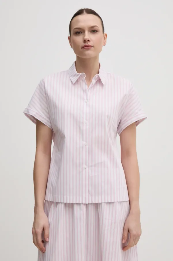 Joop! Košulja Joop! za žene, boja: bijela, relaxed, s klasičnim ovratnikom, 30046528