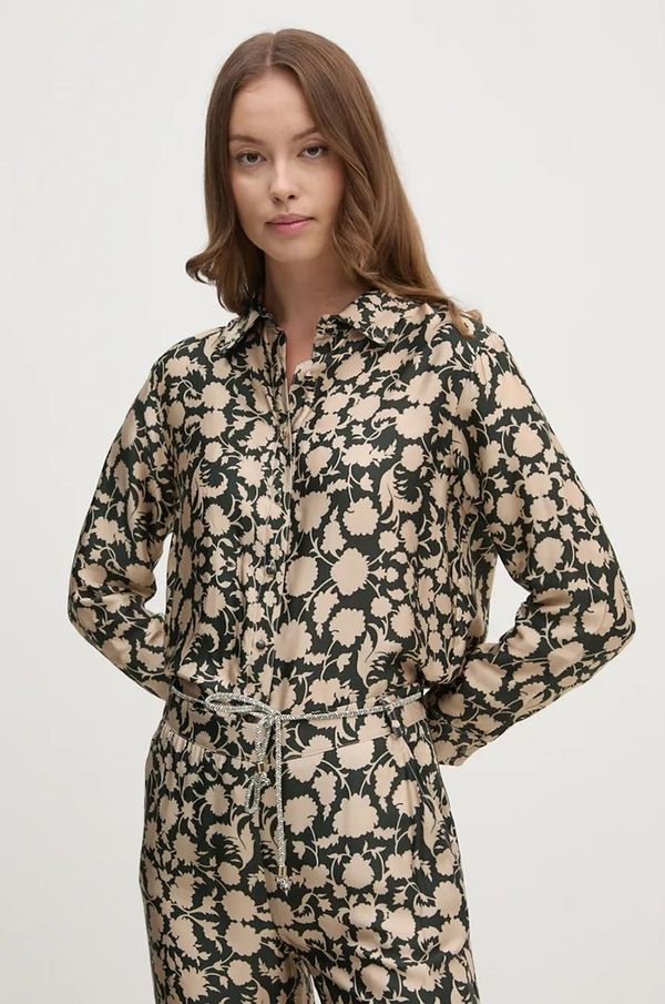 La Petite Française Košulja La Petite Française PFCHARPADEUR za žene, boja: zelena, regular, s klasičnim ovratnikom, PFCHARPADEUR