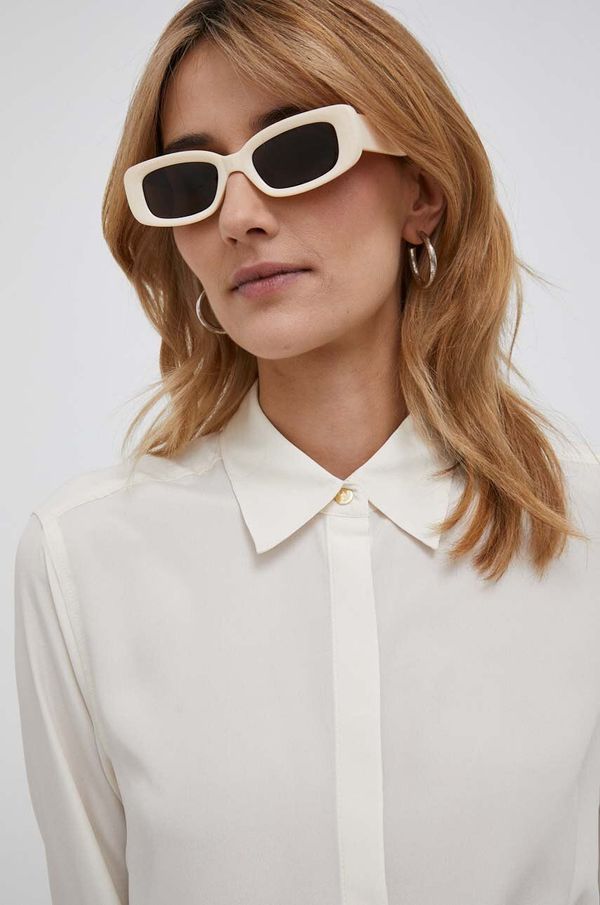 Lauren Ralph Lauren Košulja Lauren Ralph Lauren za žene, boja: bež, regular, s klasičnim ovratnikom