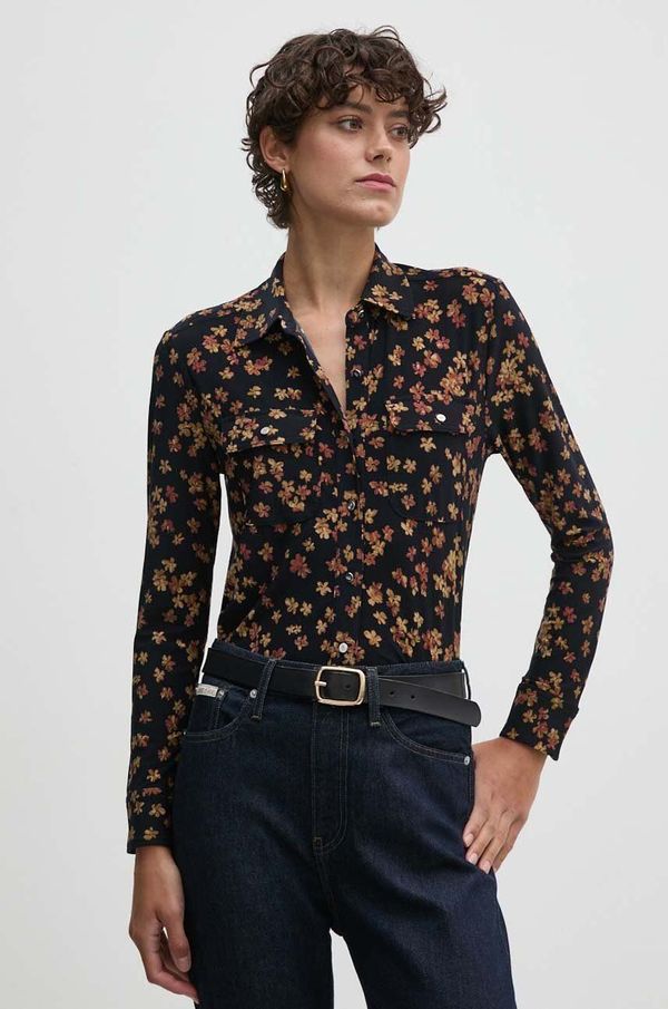 Lauren Ralph Lauren Košulja Lauren Ralph Lauren za žene, boja: tamno plava, regular, s klasičnim ovratnikom, 200946133