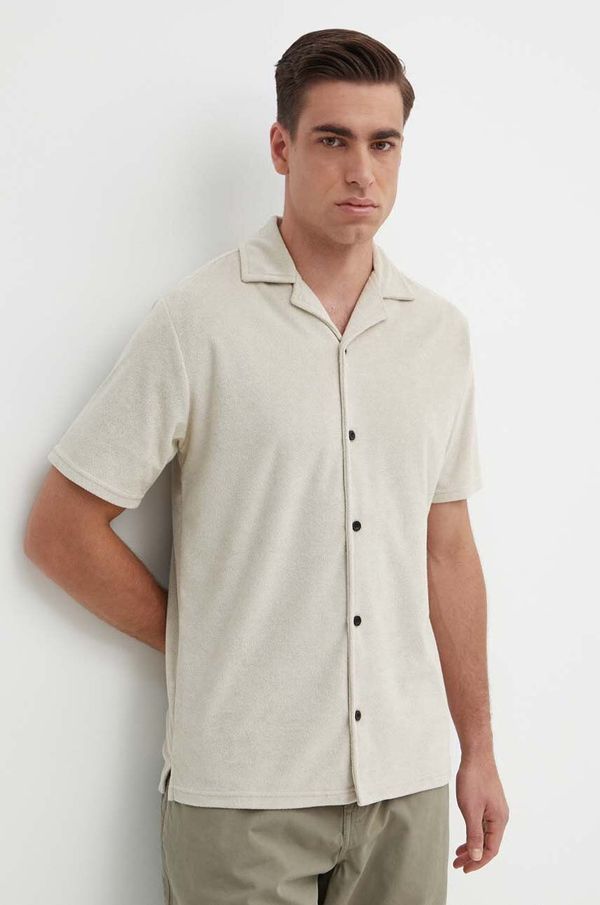 Lindbergh Košulja Lindbergh za muškarce, boja: bež, regular