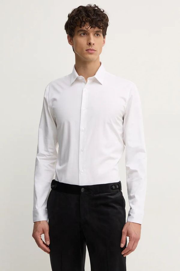 Lindbergh Košulja Lindbergh za muškarce, boja: bijela, slim, s klasičnim ovratnikom, 30-208108