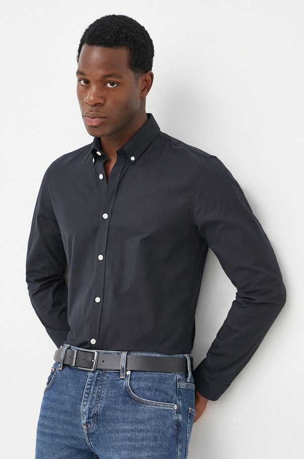 Lindbergh Košulja Lindbergh za muškarce, boja: tamno plava, slim, o button-down ovratnikom