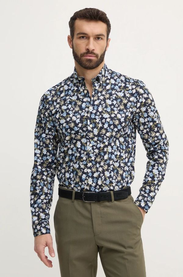 Lindbergh Košulja Lindbergh za muškarce, boja: tamno plava, slim, s button-down ovratnikom, 30-203538