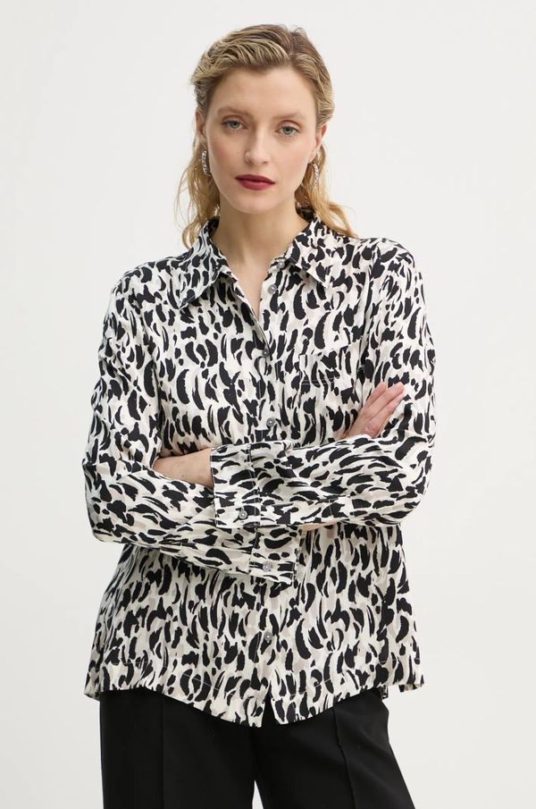 Marc O'Polo Košulja Marc O'Polo za žene, boja: bež, regular, s klasičnim ovratnikom, 410109942273