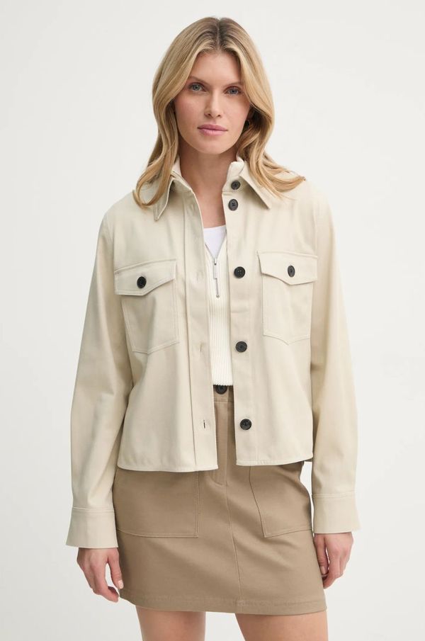 Marc O'Polo Košulja Marc O'Polo za žene, boja: bež, regular, s klasičnim ovratnikom, 500001974005