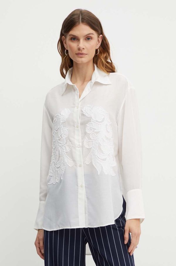 Max&Co. Košulja MAX&Co. za žene, boja: bež, relaxed, s klasičnim ovratnikom, 2416111031200