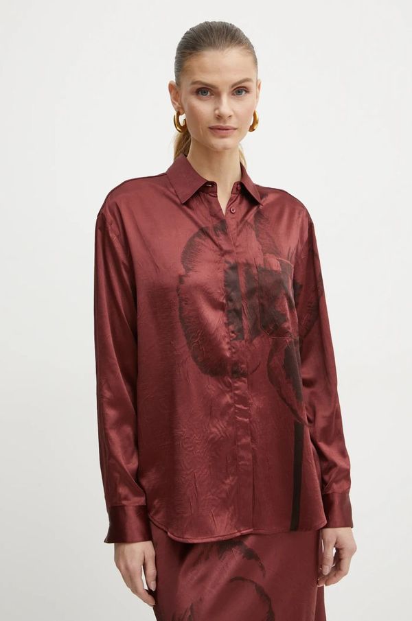 Max&Co. Košulja MAX&Co. za žene, boja: crvena, relaxed, s klasičnim ovratnikom, 2426116024200