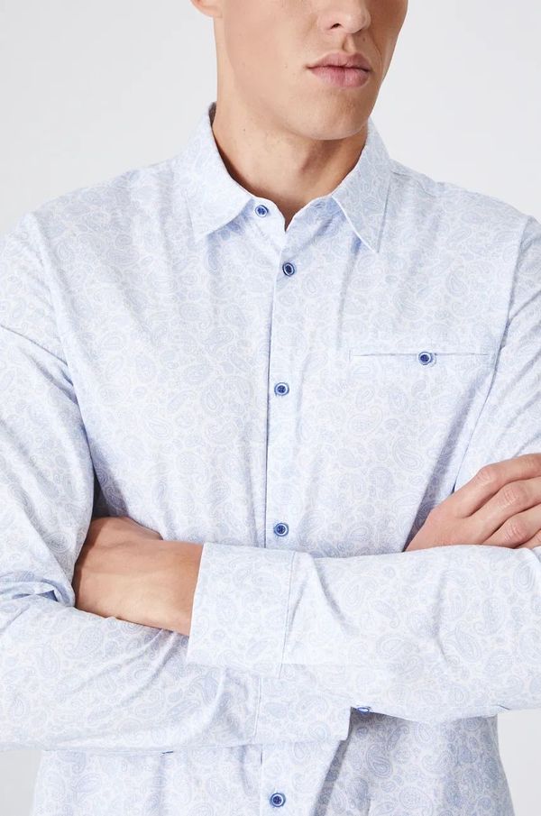 Medicine Košulja Medicine za muškarce, boja: bijela, regular, s klasičnim ovratnikom