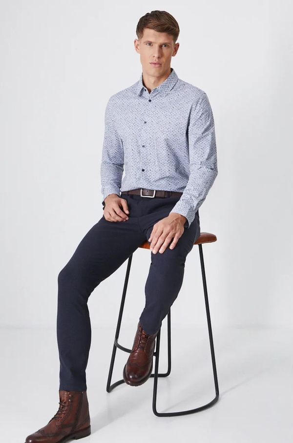 Medicine Košulja Medicine za muškarce, boja: bijela, regular, s klasičnim ovratnikom