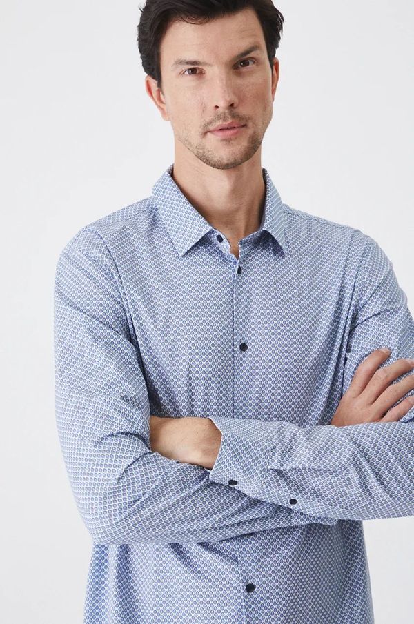 Medicine Košulja Medicine za muškarce, boja: bijela, regular, s klasičnim ovratnikom