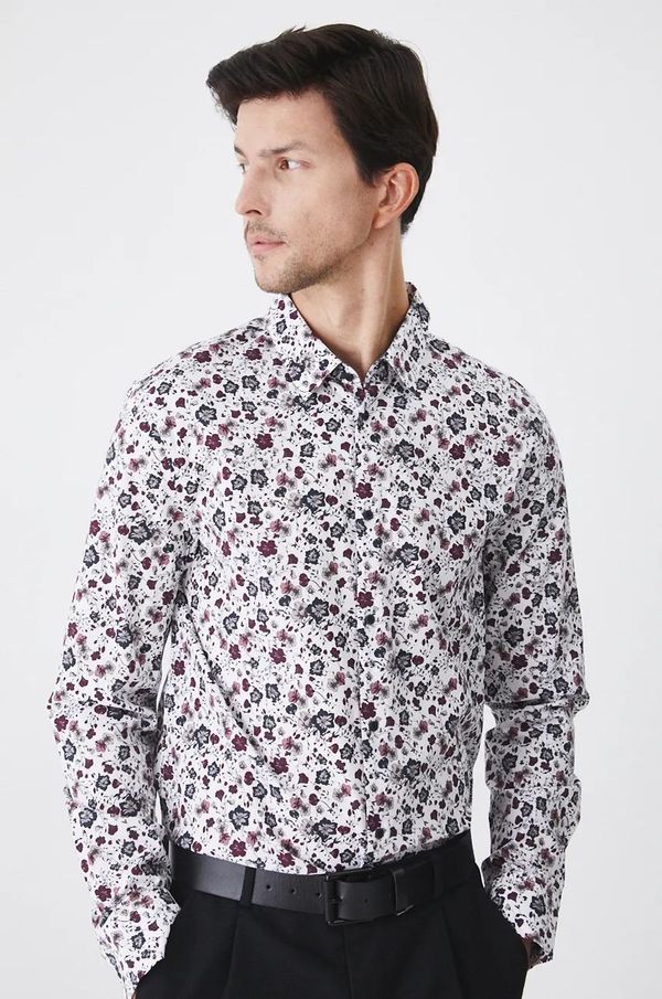 Medicine Košulja Medicine za muškarce, boja: bijela, regular, s klasičnim ovratnikom