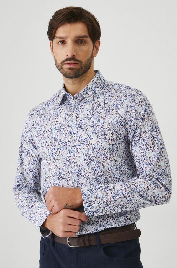 Medicine Košulja Medicine za muškarce, boja: bijela, slim, s klasičnim ovratnikom