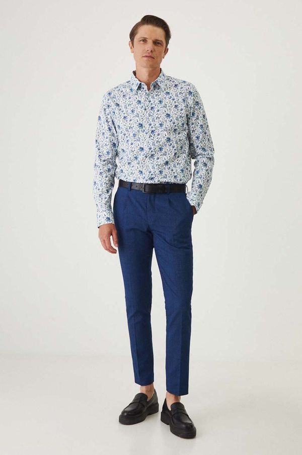 Medicine Košulja Medicine za muškarce, boja: bijela, slim, s klasičnim ovratnikom