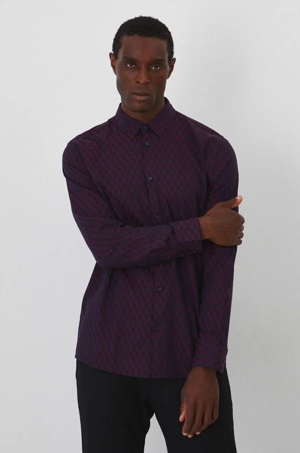 Medicine Košulja Medicine za muškarce, boja: bordo, regular, s klasičnim ovratnikom