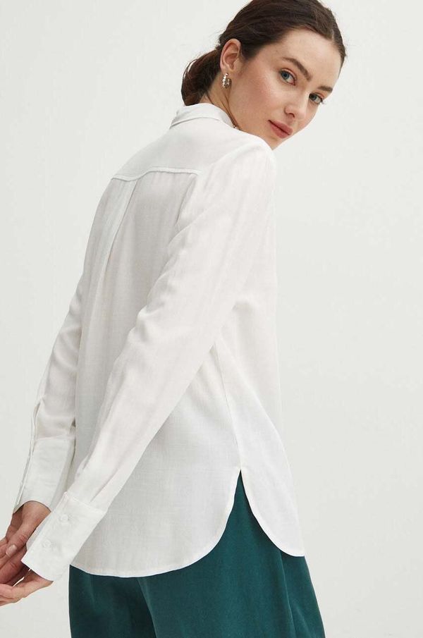 Medicine Košulja Medicine za žene, boja: bež, regular, s klasičnim ovratnikom