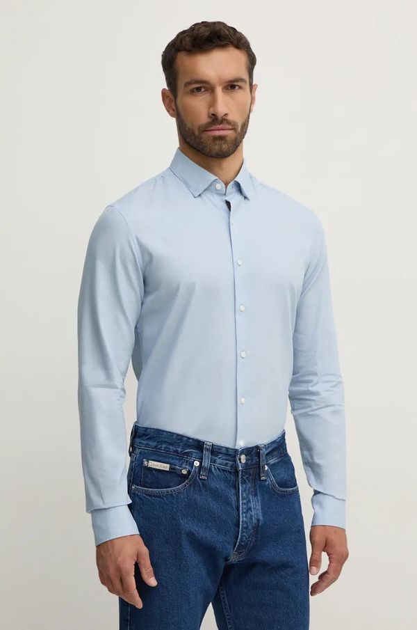 Michael Kors Košulja Michael Kors za muškarce, slim, s klasičnim ovratnikom, CF4407YFD4