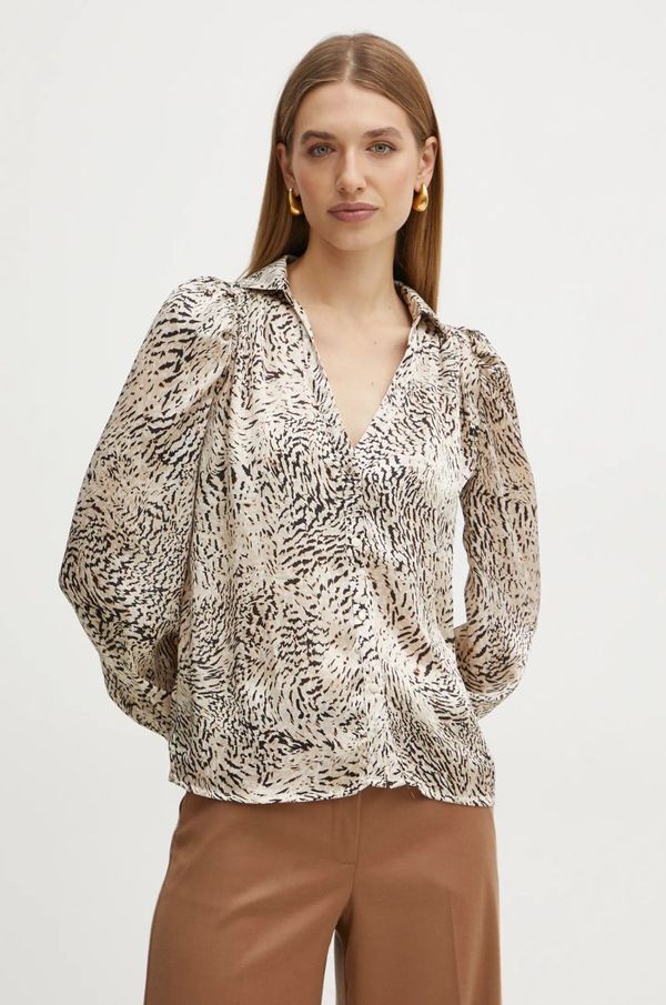 Morgan Košulja Morgan CANEL.F za žene, boja: bež, regular, s klasičnim ovratnikom, CANEL.F