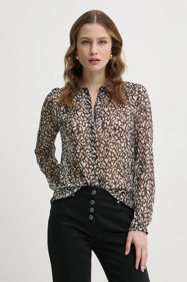 Morgan Košulja Morgan CARRY.F za žene, boja: crna, regular, s klasičnim ovratnikom, CARRY.F