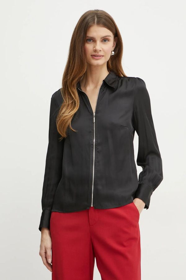 Morgan Košulja Morgan CEZIP za žene, boja: crna, regular, s klasičnim ovratnikom, CEZIP