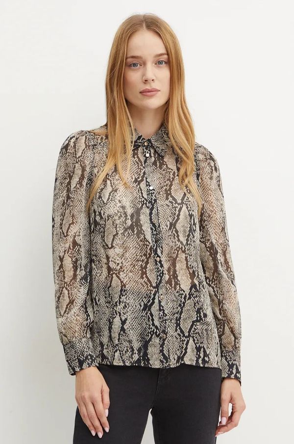 Morgan Košulja Morgan CIPYTH za žene, boja: crna, regular, s klasičnim ovratnikom, CIPYTH